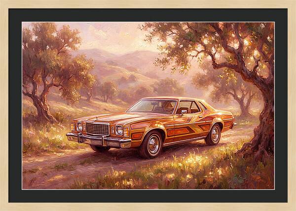 Retro Car In Golden Light