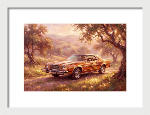 Retro Car In Golden Light