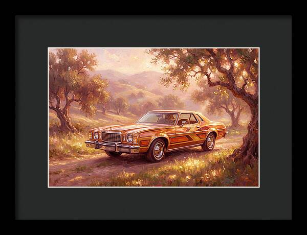 Retro Car In Golden Light