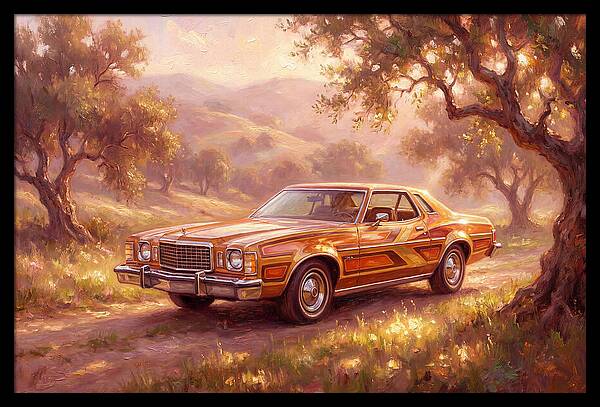 Retro Car In Golden Light