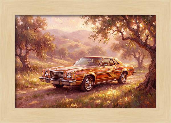 Retro Car In Golden Light