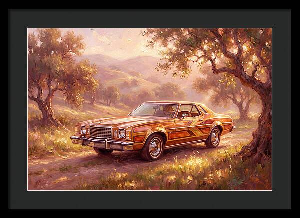 Retro Car In Golden Light