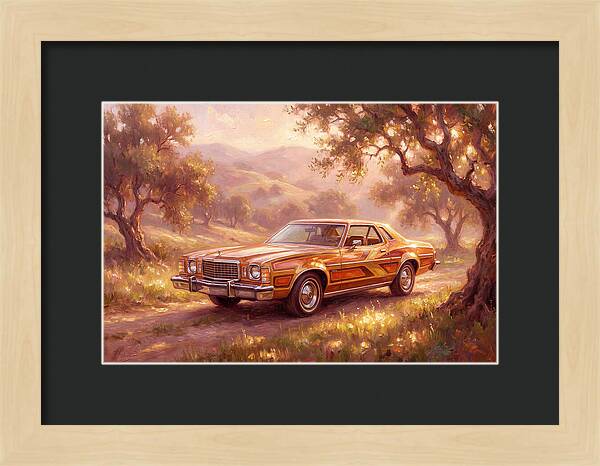 Retro Car In Golden Light