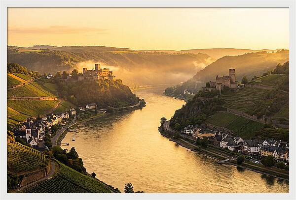 Rhine Gorge At Golden Hour
