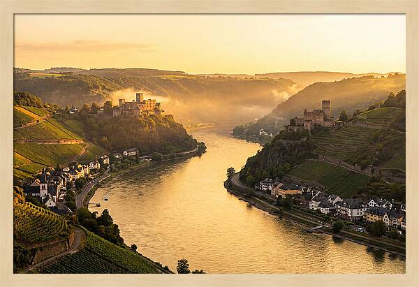 Rhine Gorge At Golden Hour