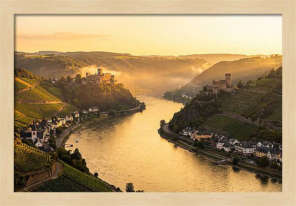 Rhine Gorge At Golden Hour