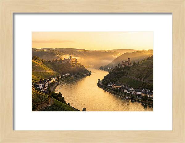 Rhine Gorge At Golden Hour