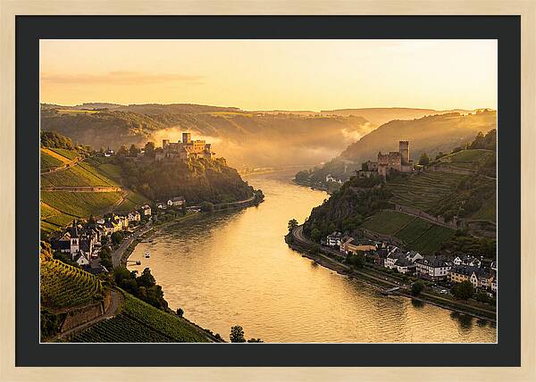 Rhine Gorge At Golden Hour