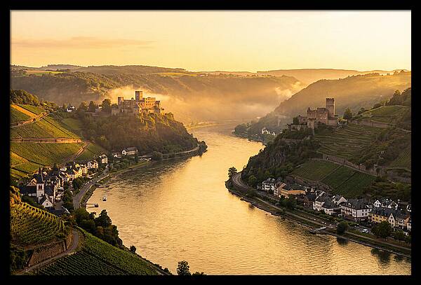 Rhine Gorge At Golden Hour