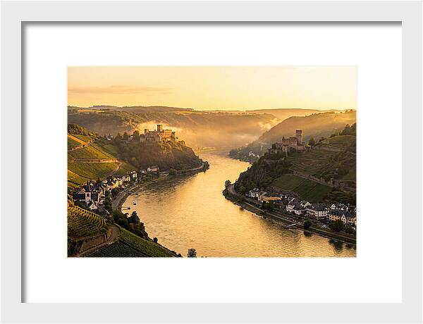 Rhine Gorge At Golden Hour