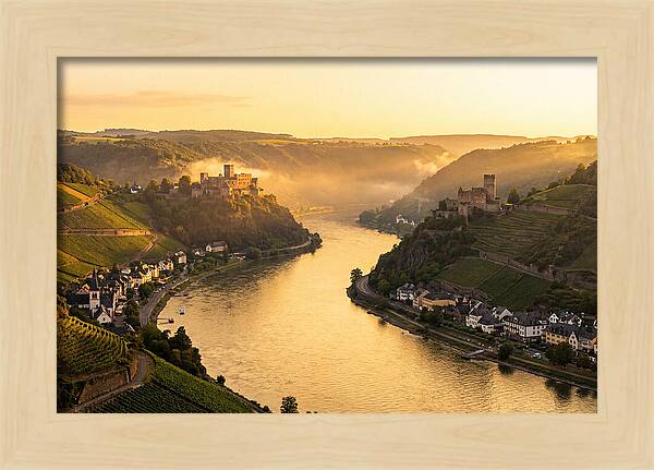 Rhine Gorge At Golden Hour