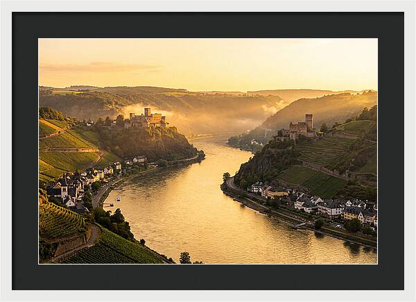 Rhine Gorge At Golden Hour