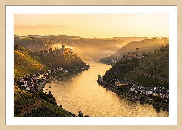 Rhine Gorge At Golden Hour