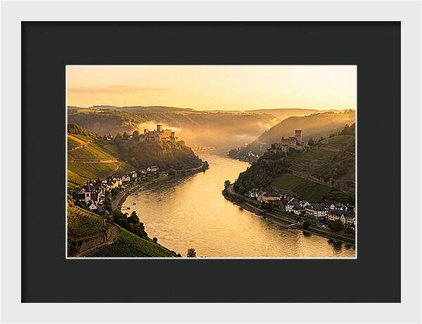 Rhine Gorge At Golden Hour