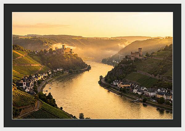 Rhine Gorge At Golden Hour