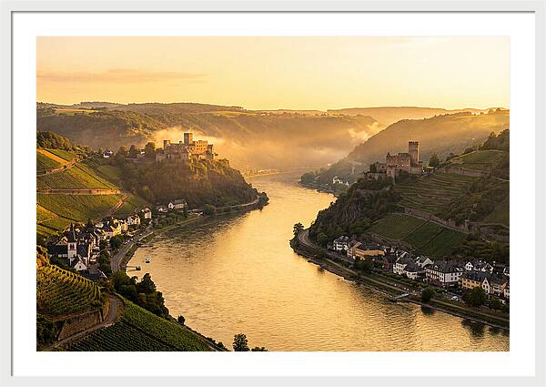 Rhine Gorge At Golden Hour