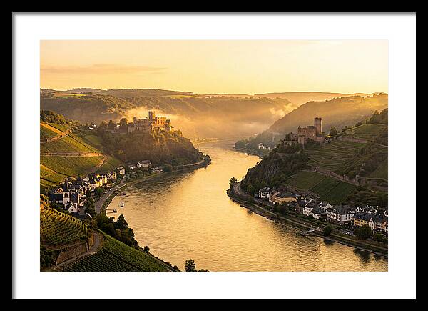 Rhine Gorge At Golden Hour