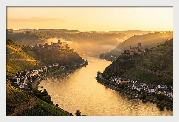 Rhine Gorge At Golden Hour