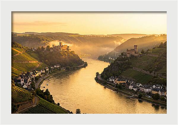Rhine Gorge At Golden Hour
