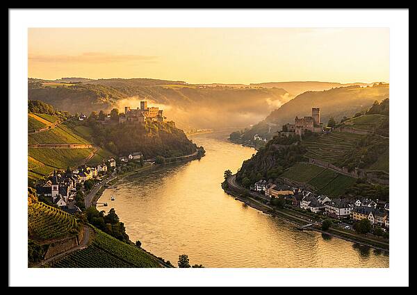 Rhine Gorge At Golden Hour