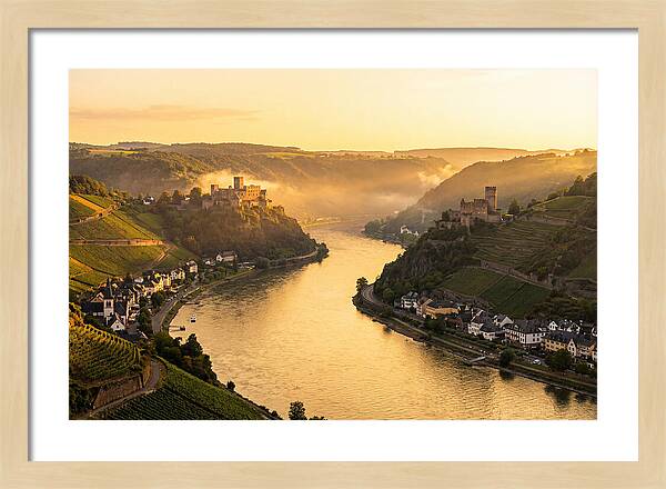 Rhine Gorge At Golden Hour