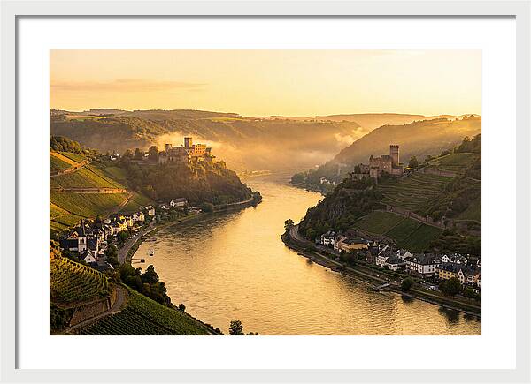 Rhine Gorge At Golden Hour