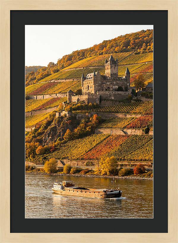 Rhine Valley Castle At Golden Hour
