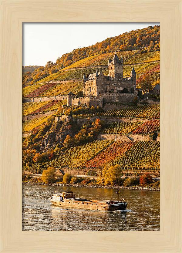 Rhine Valley Castle At Golden Hour
