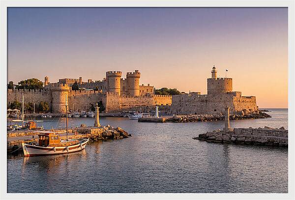 Rhodes Old Town At Dusk