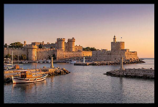Rhodes Old Town At Dusk