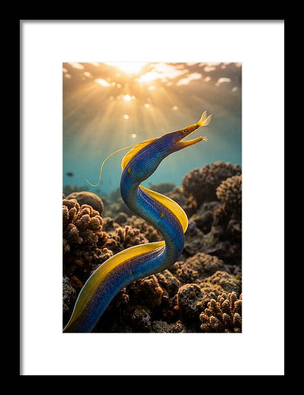 Ribbon Eel In Vibrant Waters