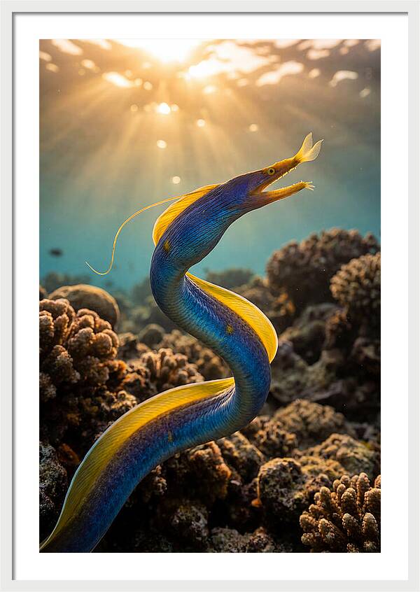 Ribbon Eel In Vibrant Waters