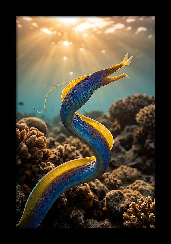 Ribbon Eel In Vibrant Waters