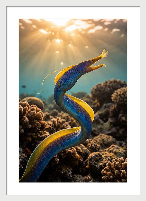 Ribbon Eel In Vibrant Waters