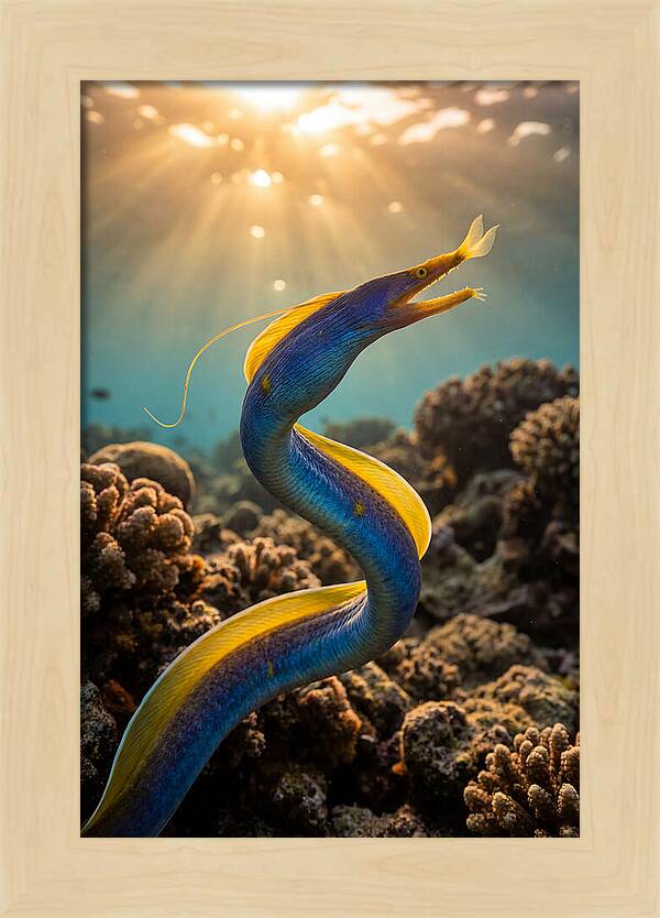 Ribbon Eel In Vibrant Waters