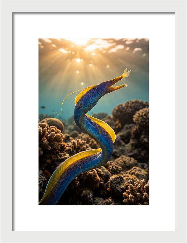 Ribbon Eel In Vibrant Waters