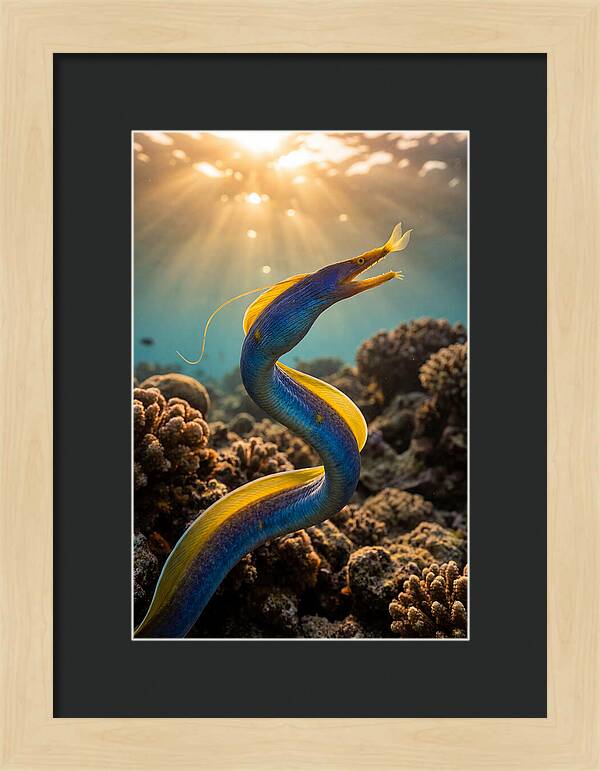 Ribbon Eel In Vibrant Waters