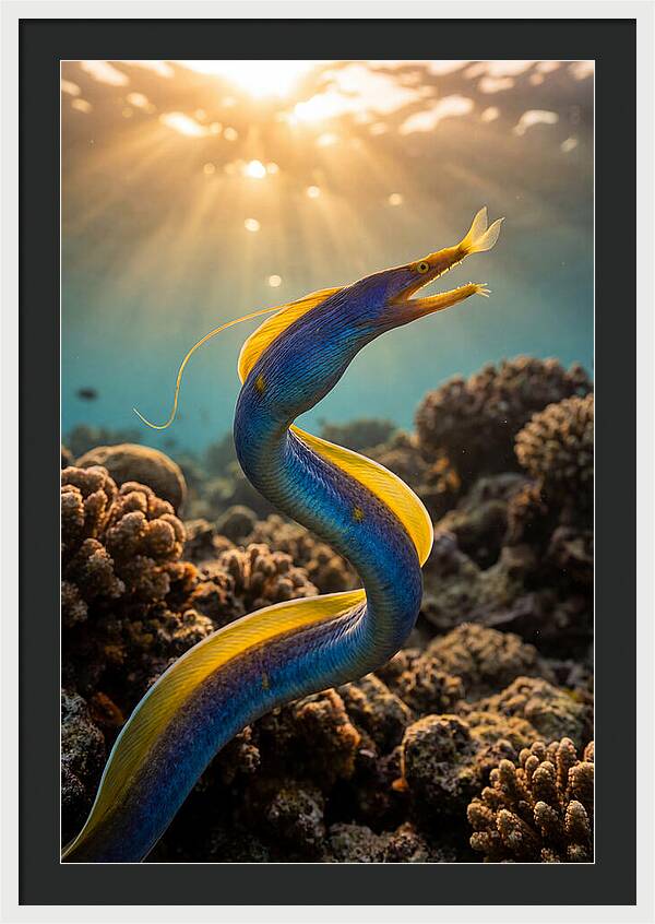 Ribbon Eel In Vibrant Waters