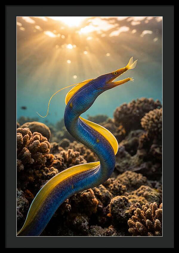 Ribbon Eel In Vibrant Waters