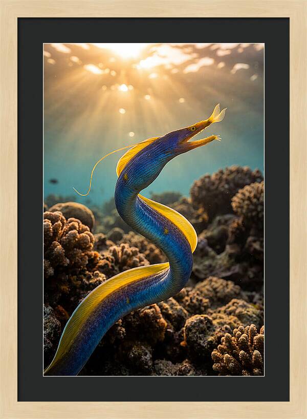 Ribbon Eel In Vibrant Waters