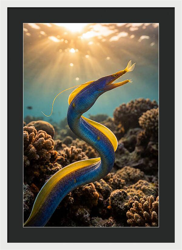 Ribbon Eel In Vibrant Waters