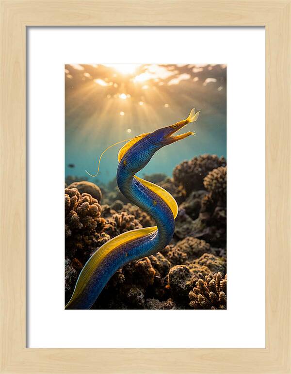 Ribbon Eel In Vibrant Waters