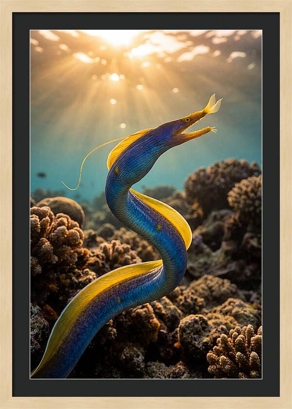 Ribbon Eel In Vibrant Waters