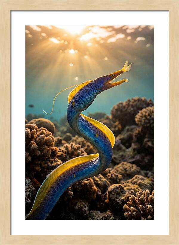 Ribbon Eel In Vibrant Waters