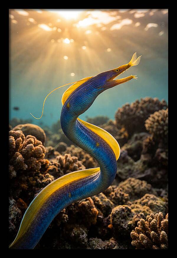 Ribbon Eel In Vibrant Waters