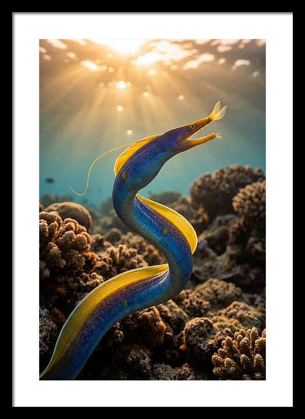 Ribbon Eel In Vibrant Waters