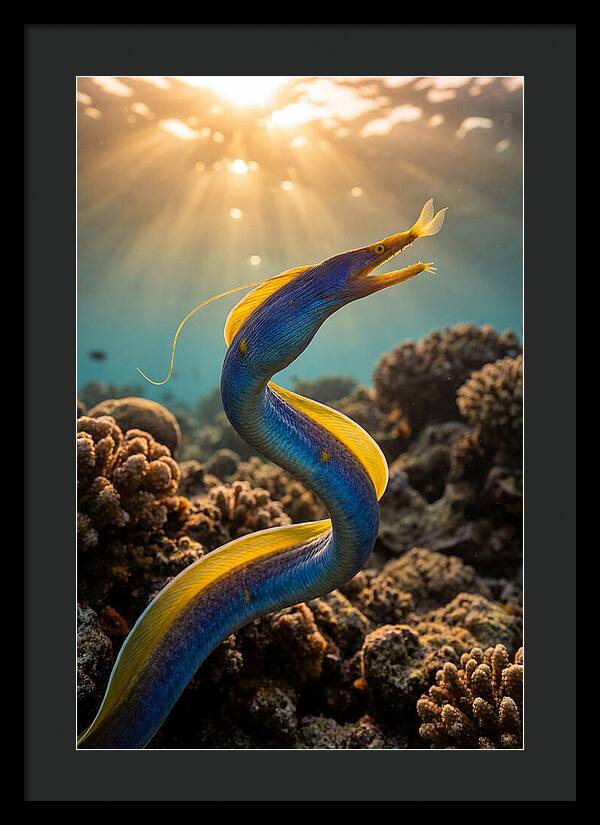 Ribbon Eel In Vibrant Waters
