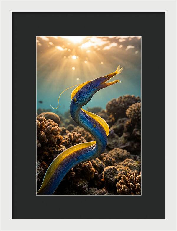 Ribbon Eel In Vibrant Waters