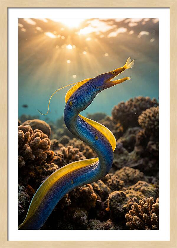 Ribbon Eel In Vibrant Waters