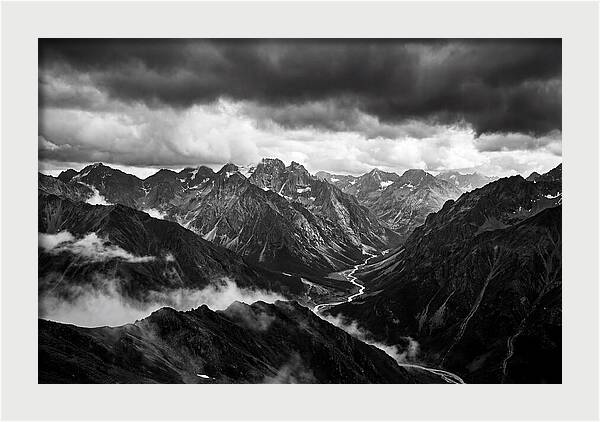 Ridge Vista In Black And White